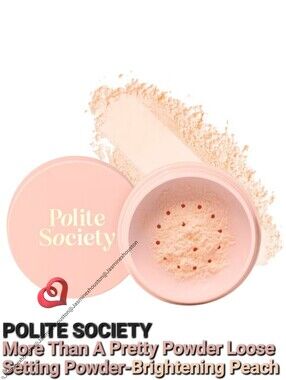 POLITE SOCIETY More Than A Pretty Powder Loose Setting Powder Brightening Peach